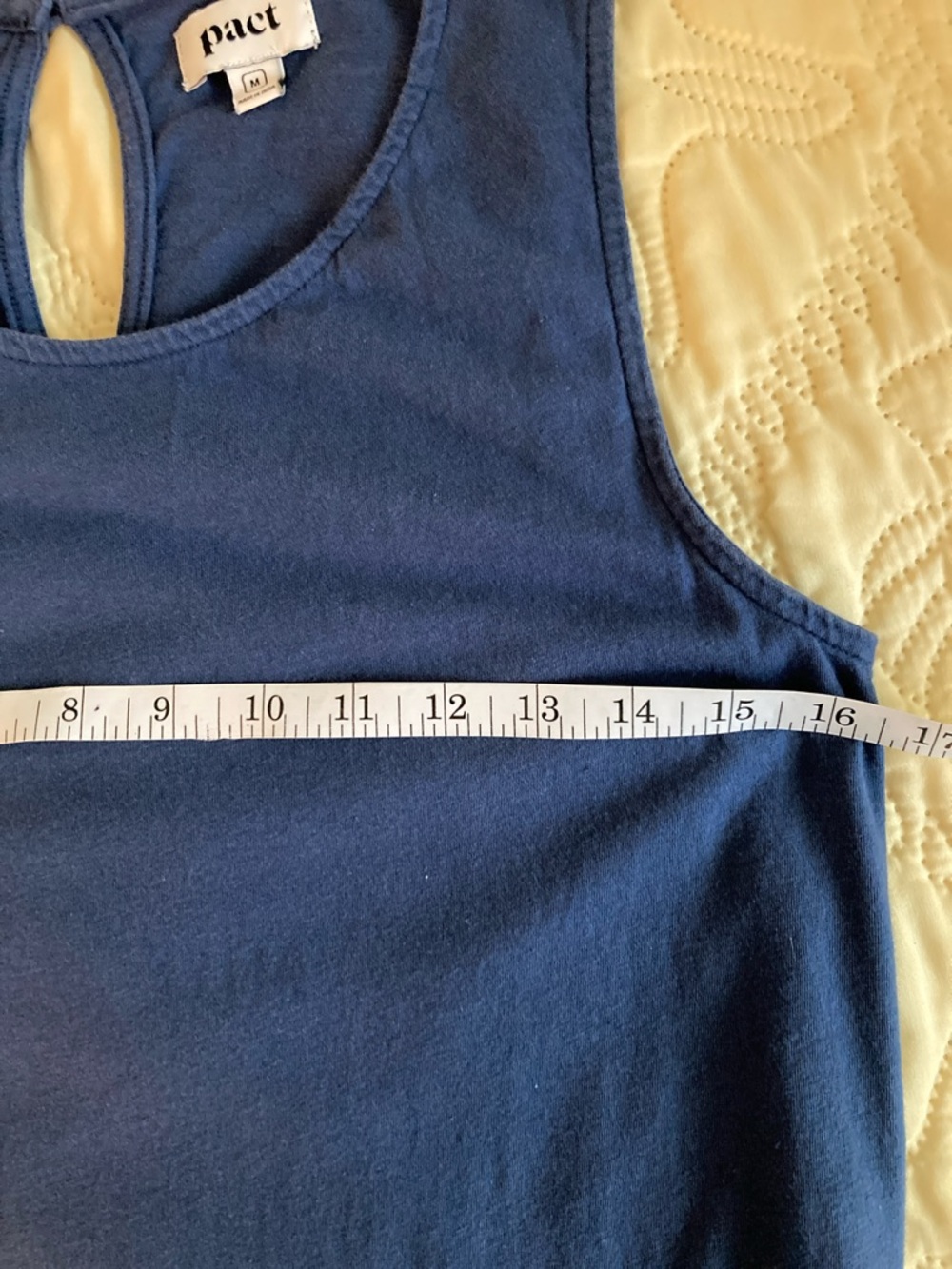 Pact Sleeveless Navy Jumpsuit with Keyhole Back size M - Picture 6 of 8